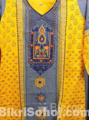 স্টাইলিশ সুতি থ্রি পিস (New Collection)